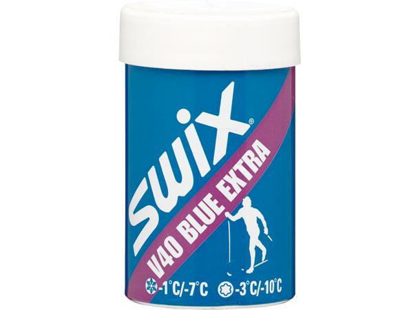 Swix V40 Blå Ekstra Festevoks -1/-9C,45g Tørvoks fra minus 2 grader og kaldere 